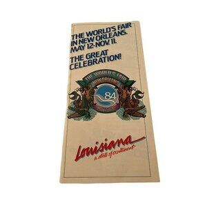1984 Worlds Fair New Orleans Pamplet Vintage
